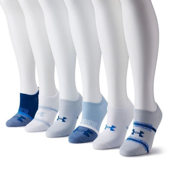 Under Armour 1332943 Womens Sz 6-10 Essential Lightweight No Show Socks, 6 Pairs - Picture 1 of 9